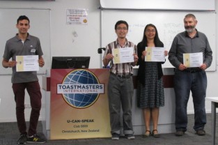 U-CAN-SPEAK contestants of the Toastmasters International Speech Contest