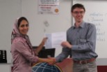 Daniel wins the 2nd place in the Toastmasters evaluation contest at U-CAN-SPEAK