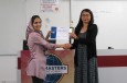 Joanna wins 1st place in the U-CAN-SPEAK evaluation contest of Toastmasters International