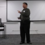 William introducing himself to his fellow Toastmasters at the University of Canterbury Toastmasters Club Christchurch